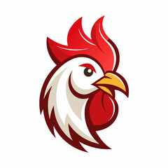 head of rooster, rooster head logo vector illustration, silhouette, logo, eps File, Hen silhouette, chicken isolated on white, Creative Logo Icon white Background png