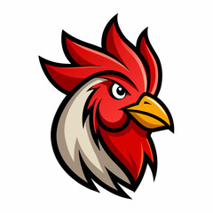 head of rooster, rooster head logo vector illustration, silhouette, logo, eps File, Hen silhouette, chicken isolated on white, Creative Logo Icon white Background png
