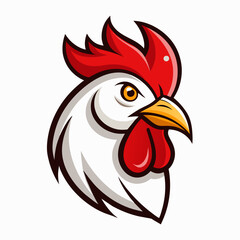 head of rooster, rooster head logo vector illustration, silhouette, logo, eps File, Hen silhouette, chicken isolated on white, Creative Logo Icon white Background png