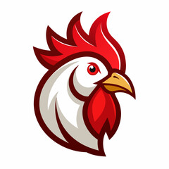 head of rooster, rooster head logo vector illustration, silhouette, logo, eps File, Hen silhouette, chicken isolated on white, Creative Logo Icon white Background png