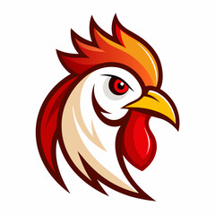 head of rooster, rooster head logo vector illustration, silhouette, logo, eps File, Hen silhouette, chicken isolated on white, Creative Logo Icon white Background png