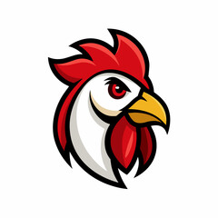 head of rooster, rooster head logo vector illustration, silhouette, logo, eps File, Hen silhouette, chicken isolated on white, Creative Logo Icon white Background png