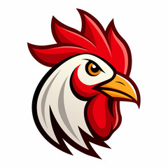 head of rooster, rooster head logo vector illustration, silhouette, logo, eps File, Hen silhouette, chicken isolated on white, Creative Logo Icon white Background png