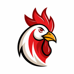 head of rooster, rooster head logo vector illustration, silhouette, logo, eps File, Hen silhouette, chicken isolated on white, Creative Logo Icon white Background png