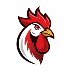 head of rooster, rooster head logo vector illustration, silhouette, logo, eps File, Hen silhouette, chicken isolated on white, Creative Logo Icon white Background png
