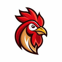 head of rooster, rooster head logo vector illustration, silhouette, logo, eps File, Hen silhouette, chicken isolated on white, Creative Logo Icon white Background png