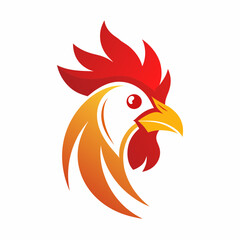 head of rooster, rooster head logo vector illustration, silhouette, logo, eps File, Hen silhouette, chicken isolated on white, Creative Logo Icon white Background png
