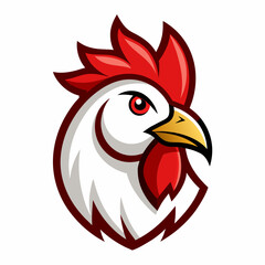 head of rooster, rooster head logo vector illustration, silhouette, logo, eps File, Hen silhouette, chicken isolated on white, Creative Logo Icon white Background png