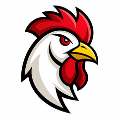 head of rooster, rooster head logo vector illustration, silhouette, logo, eps File, Hen silhouette, chicken isolated on white, Creative Logo Icon white Background png