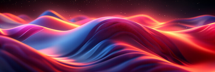 Naklejka premium Abstract background of colorful hills on a dark background 