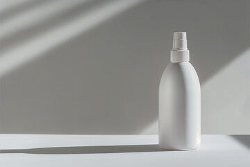 Clean White 3D Spray Bottle Mockup