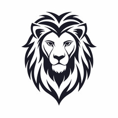 lion head logo vector illustration, lion silhouette, logo, eps File, tiger isolated on white, tiger Logo Icon white Background png