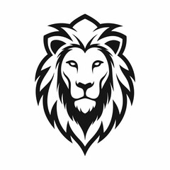 lion head logo vector illustration, lion silhouette, logo, eps File, tiger isolated on white, tiger Logo Icon white Background png