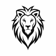 Fototapeta premium lion head logo vector illustration, lion silhouette, logo, eps File, tiger isolated on white, tiger Logo Icon white Background png