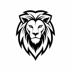 lion head logo vector illustration, lion silhouette, logo, eps File, tiger isolated on white, tiger Logo Icon white Background png