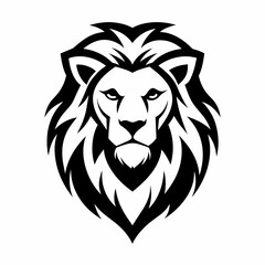 lion head logo vector illustration, lion silhouette, logo, eps File, tiger isolated on white, tiger Logo Icon white Background png