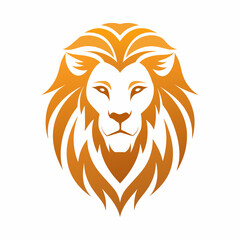 Obraz premium lion head logo vector illustration, lion silhouette, logo, eps File, tiger isolated on white, tiger Logo Icon white Background png