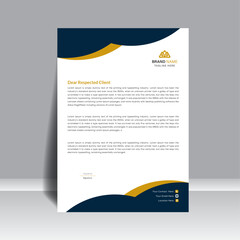Simple and clean design professional letterhead template, for your project, vector design.