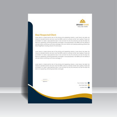 Business style letterhead template design for your project, vector design.
