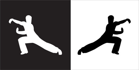  IIlustration Vector graphics of Tai-Chi Silhouette icon