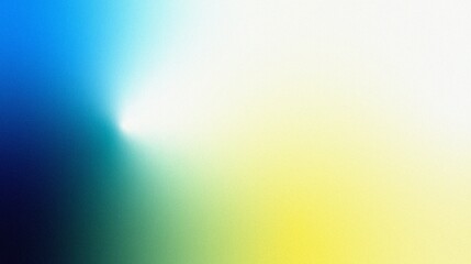Abstract background fading from blue to yellow with noise grainy gradient effect