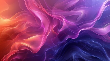 Obraz premium A modern abstract background with a gradient of colors transitioning from deep purple to bright pink, overlaid with a pattern of thin, intersecting lines and shapes that create a sense of depth.