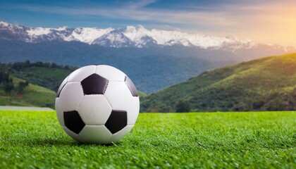 soccer ball in the grass, soccer ball on the grass field