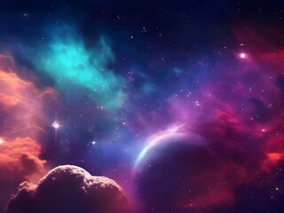 Fototapeta premium Stunning Space Wallpapers: HD Starry Skies, Nebulae, and Planetary Designs