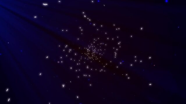 abstract hyper-speed neon light background. Retro blue neon hyper warp. Sci-fi speed of light in galaxy. Time travel hyper jump