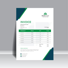 Unique and professional Invoice design template for company bill form business invoice. Innovative design, with creative design and creative color. For your business.