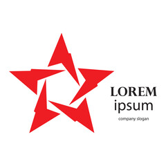 Obraz premium successful victory star logo design