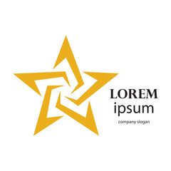 Obraz premium successful victory star logo design