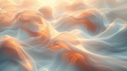 Fototapeta premium Close-up of swirling smoke trails, backlit to highlight their ethereal, fluid forms against a neutral backdrop. Abstract Backgrounds Illustration, Minimalism,