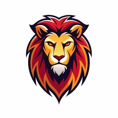 Obraz premium lion head vector illustration