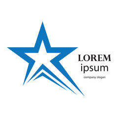 Obraz premium successful victory star logo design