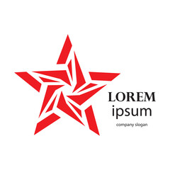 Obraz premium successful victory star logo design