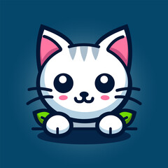 mascot logo cat illustration vector 1