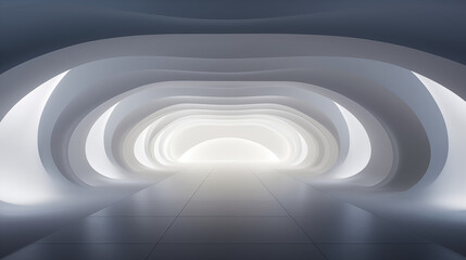 Obraz premium Light trails through tunnel