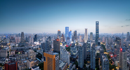 Fototapeta premium Modern High-Rise Cityscape at Dusk