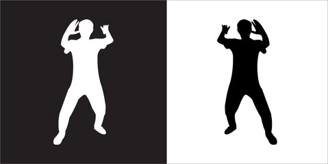  IIlustration Vector graphics of Tai-Chi Silhouette icon