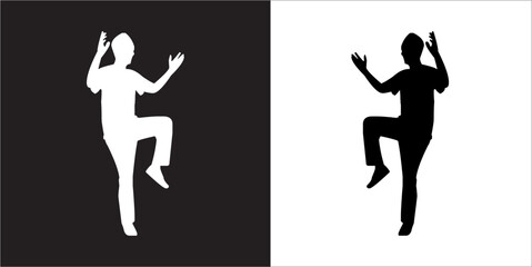  IIlustration Vector graphics of Tai-Chi Silhouette icon