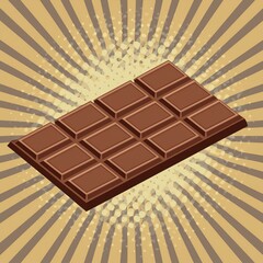 Chocolate in pop art style