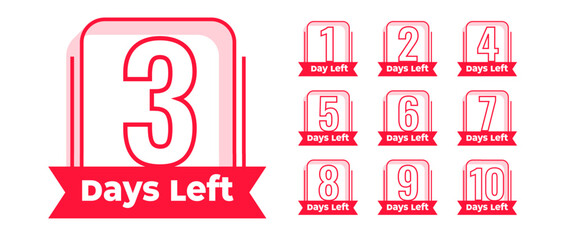 line style number of days left template for limited time deal