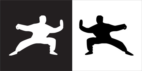  IIlustration Vector graphics of Tai-Chi Silhouette icon