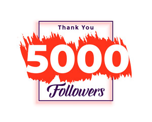 thank you 5k or 5000 web channel followers background for zero to hero