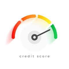 credit score scale gauge for digital survey
