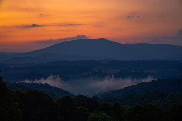 Naklejka premium Sunset in the Appalachian Mountains