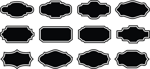 Vintage frames collection. Decorative vintage frames, label frames, ornamental frame, decoration elements, rectangular shape frames set isolated on white background