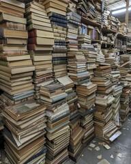 Obraz premium Gently used books provide budget-friendly reading choices while also encouraging eco-friendly practices through recycling and sustainability.