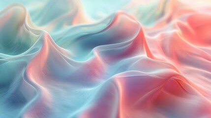 Obraz premium Gentle pastel hues of pink, blue, and green blending in a soft gradient, creating a dreamy and soothing abstract background ideal for calming and peaceful themes. Abstract Backgrounds Illustration,